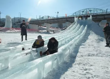대관령 눈꽃 축제 미끄럼틀