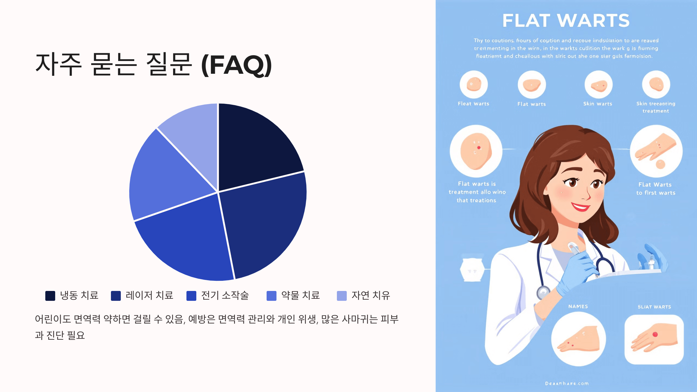 편평사마귀와 관련된 사진입니다.