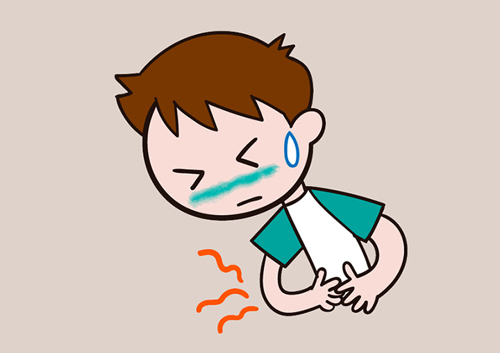 심한-복통-부작용이-있는-남성