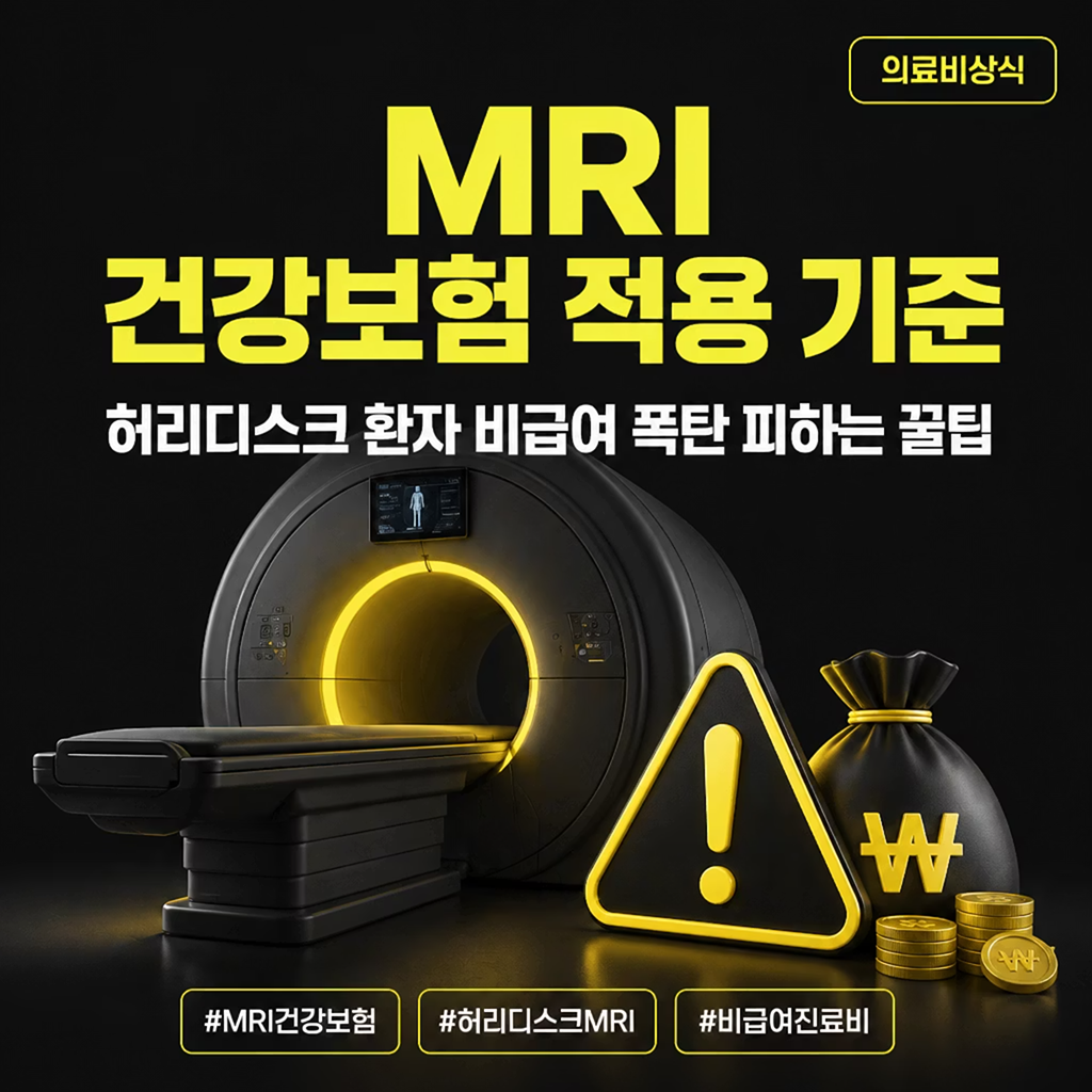 MRI 건강보험 적용 기준, 허리디스크 환자 비급여 폭탄 피하는 꿀팁