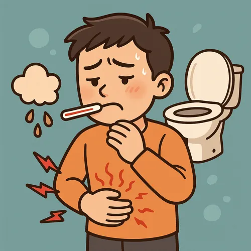 장염 원인 설명하는 그래픽