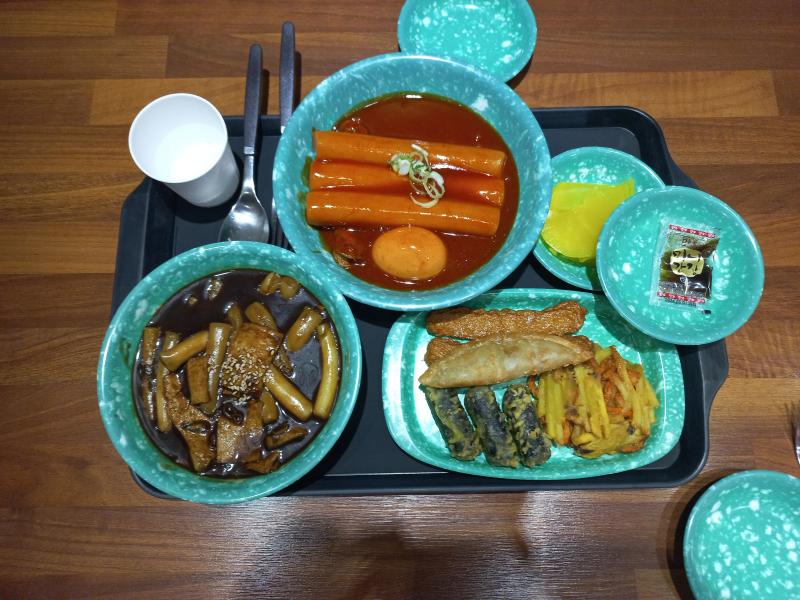 전주 우리할매떡볶이 가래떡떡볶이, 짜장떡볶이, 모듬튀김