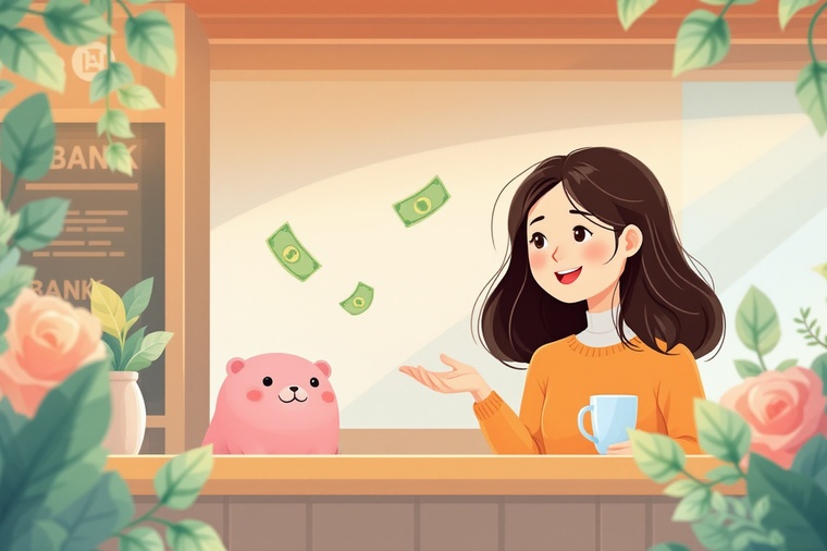 주담대 6억 대출을 은행에서 알아보는 여성