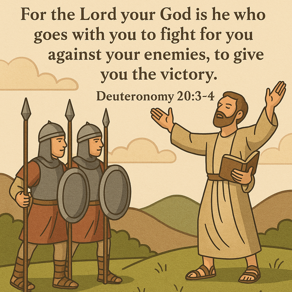 신 20:3-4 말씀을 따라 여러 모양으로 대적이 있으나 그 대적 앞에 무릎꿇고 패배의식 가운데 살아가는 것이 아니라 오히려 그러한 대적을 능히 감당하실 주님을 따라 살아가는 자가 되길 간절히 기도합니다. 주여&amp;#44; 오늘도 주님의 인도하심을 따라 살아가는 자가 되며&amp;#44; 믿음의 시야를 가지고 믿음의 발걸음을 하도록 말씀과 기도로 선포하고 승리하는 삶을 살아가는 모습입니다.