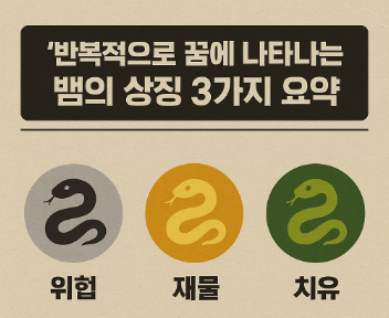 반복적으로 꿈에 나타나는 뱀의 상징 3가지 요약