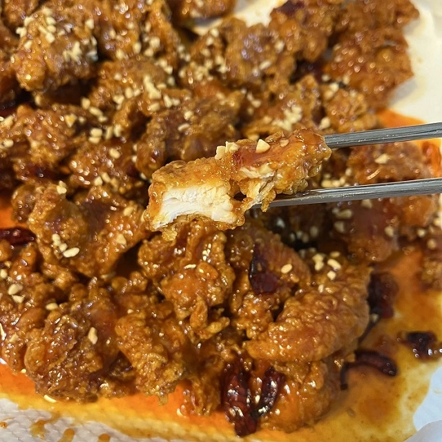 안심으로 만든 닭강정