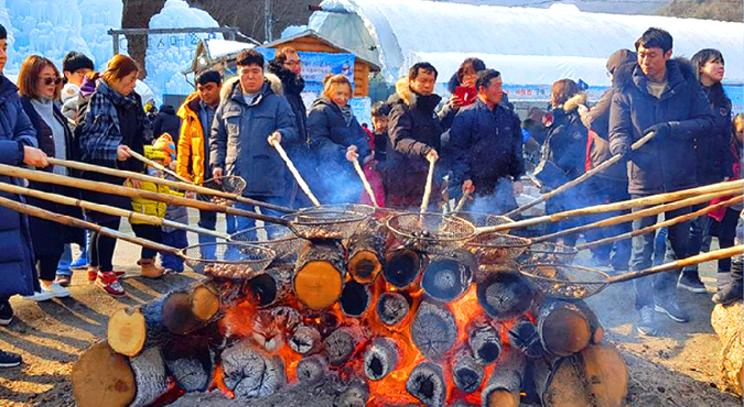 청양 알프스마을 눈썰매장