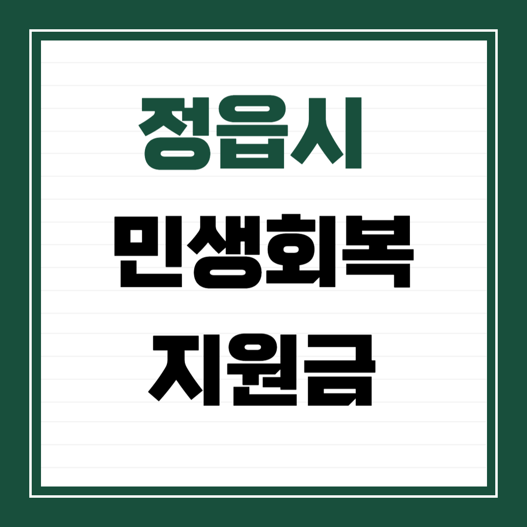 정읍시 민생회복지원금