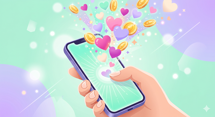 스마트폰을 이용해 간편하게 근로장려금을 신청하는 과정을 표현한 이미지