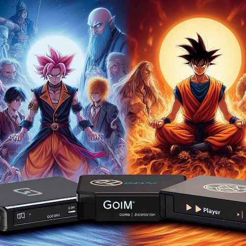 곰플레이어와 VLC 플레이어를 상징하는 애니메이션 스타일의 대결 장면