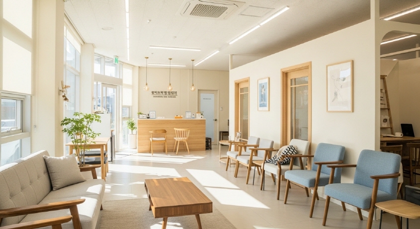 따뜻한 분위기의 상담실
