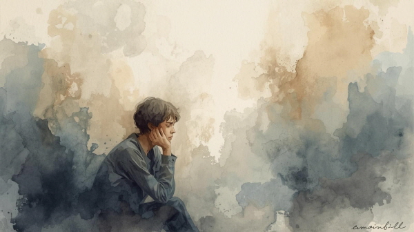 INFJ 성인은 깊은 이상과 내적 비전을 품고 살아갑니다. 그러나 현실이 그 기대를 충족하지 못할 때, 마음속에서 큰 상실감을 경험합니다에 관한 그림