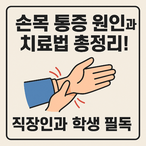 손목 통증 원인과 치료법 총정리! 직장인과 학생 필독
