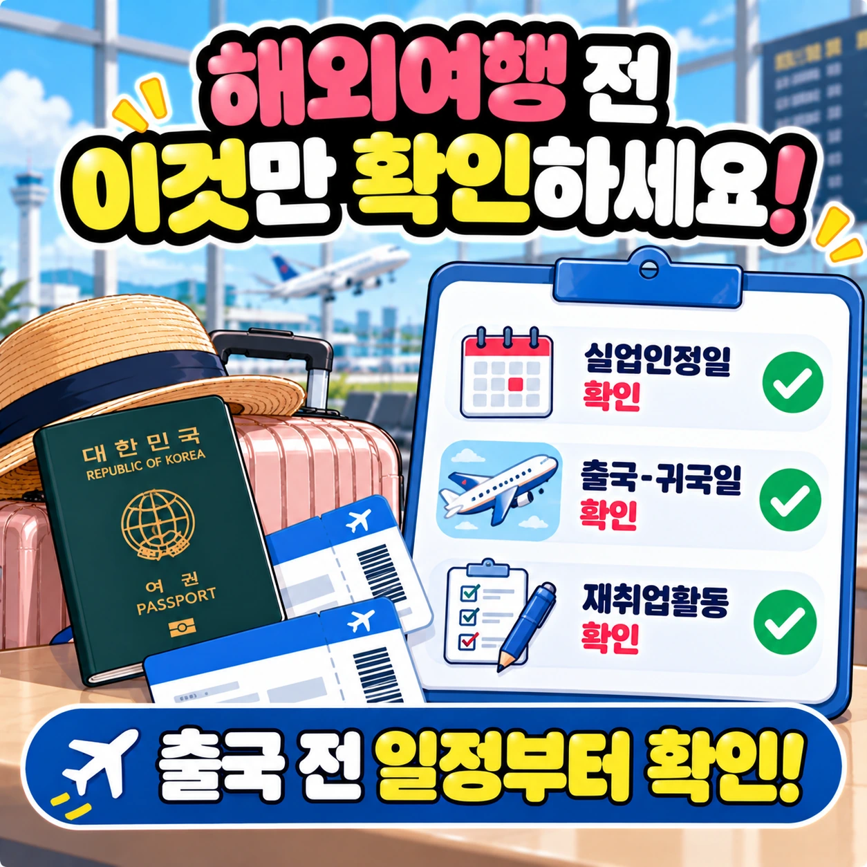 실업급여_해외여행전_실업인정일_출국귀국일_확인