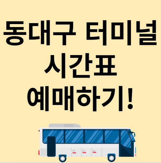동대구 터미널 정보