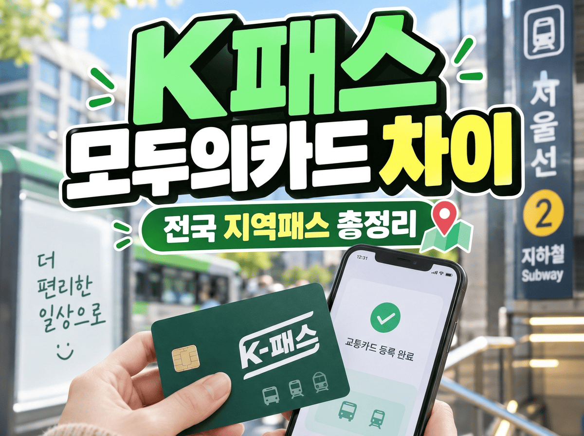 K패스 모두의카드 차이와 경기패스 지역패스 관계 정리