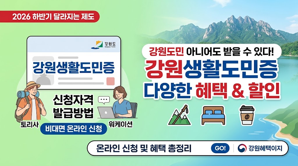 강원 숙박 할인 지원금 2026|혜택받GO 강원여행 최대 4만원 신청방법 관련사진