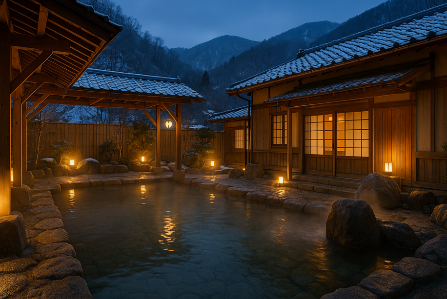 전통 온천 료칸 이미지