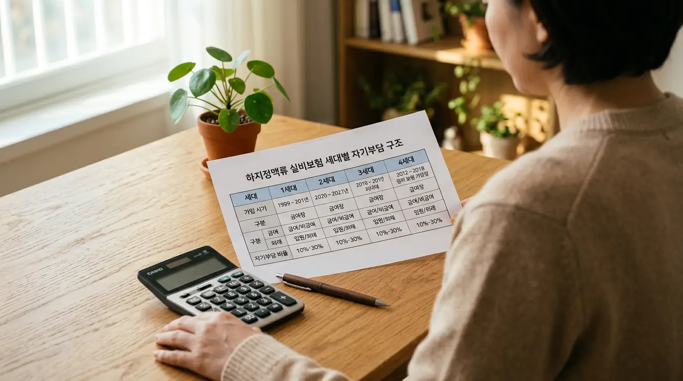 하지정맥류 실비보험 세대별 자기부담 구조