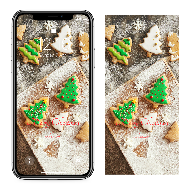 02 크리스마스 트리 쿠키 C - Merry Christmas 크리스마스배경화면