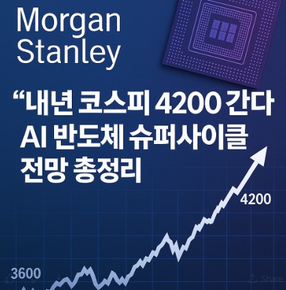모건스탠리 &ldquo;내년 코스피 4200 간다&rdquo;｜AI 반도체 슈퍼사이클 전망 총정리