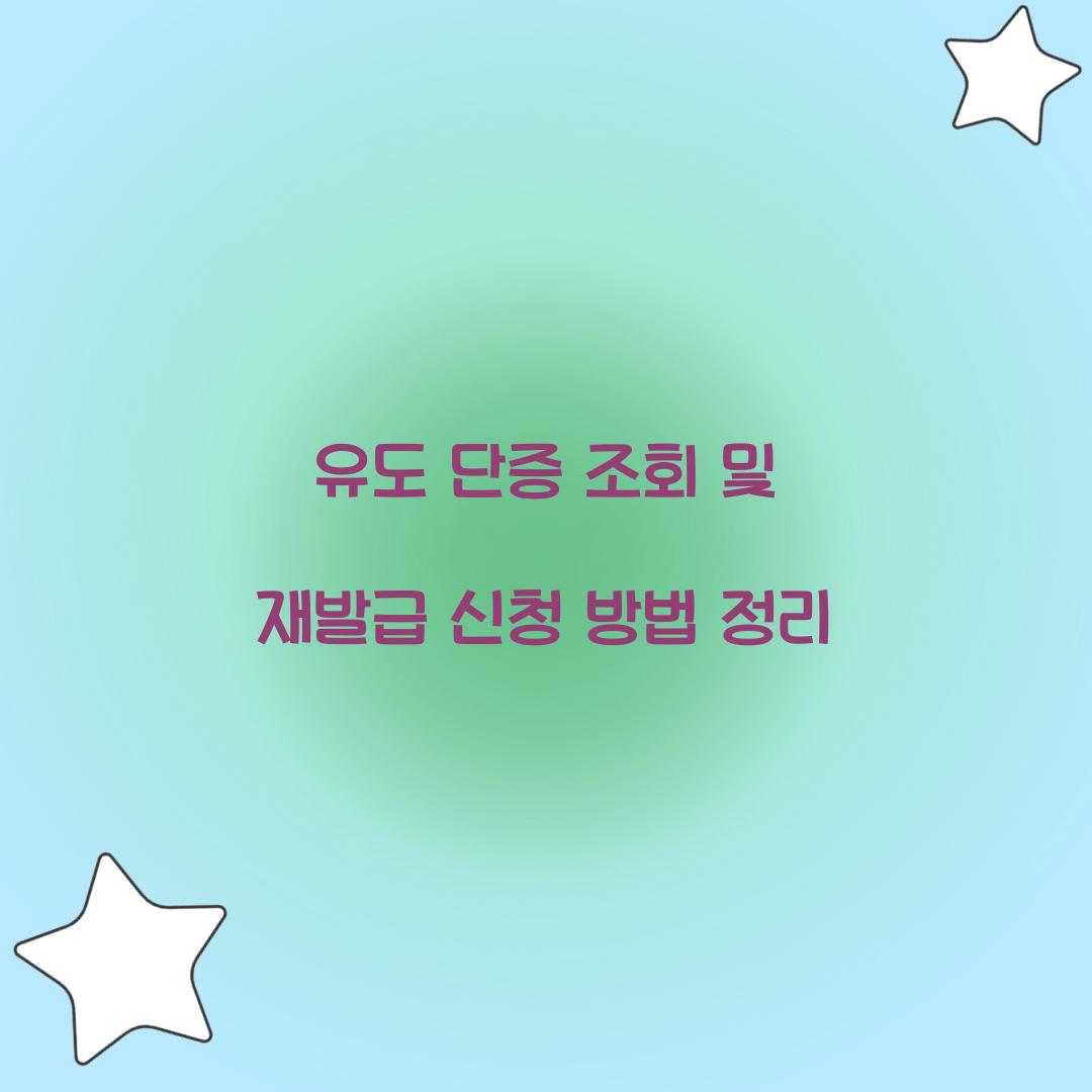 유도 단증 조회 및 재발급