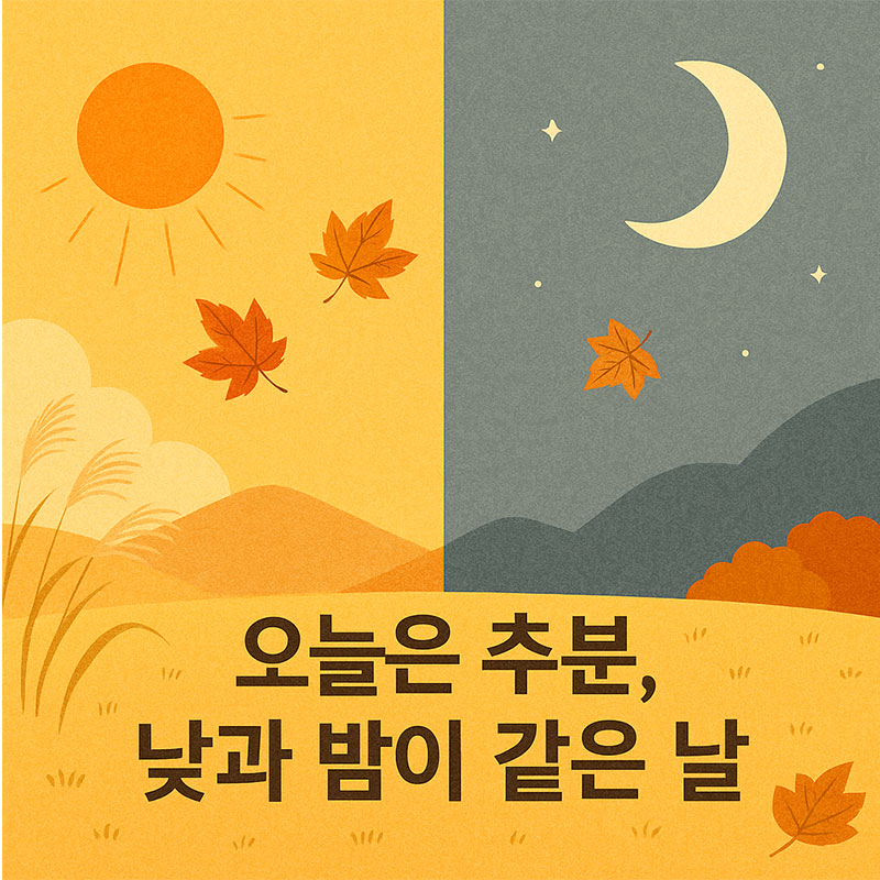 AI가 만들어준 이미지 오늘은 추분, 낮과 밤이 같은 날