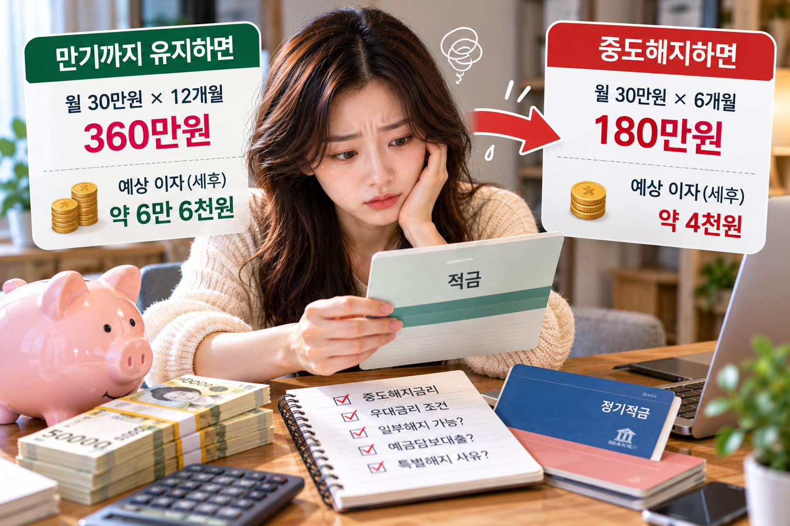 적금 중도해지하면 얼마나 손해일까?
