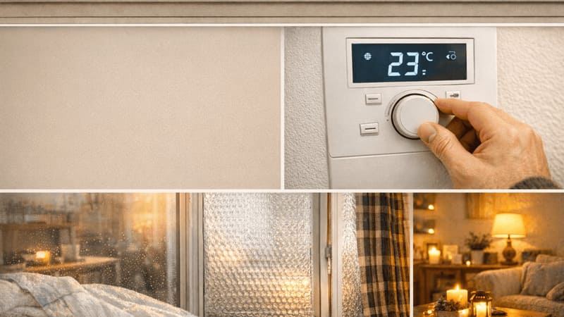 겨울철 난방비 절약을 위해 보일러 설정을 관리하는 실내 공간 이미지