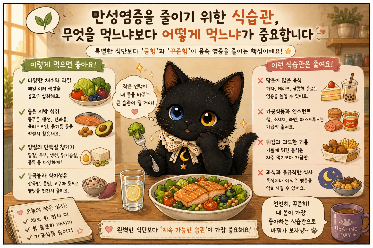 만성염증을 줄이기 위한 식습관, 무엇을 먹느냐보다 어떻게 먹느냐가 중요합니다