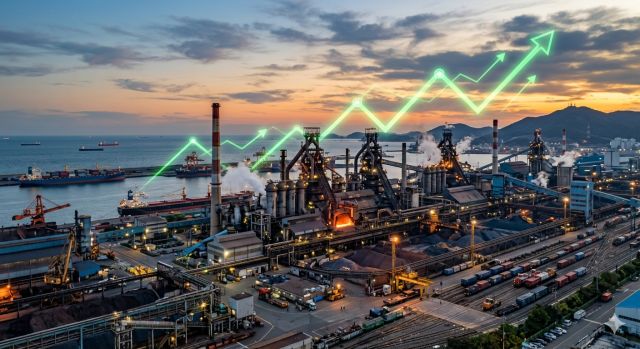 포스코스틸리온 주가 상승 분석 관련 철강 공장 이미지