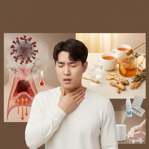 침 삼킬 때마다 '칼날'&hellip; 환절기 목감기, 병원 가기 애매할 때 '이것' 하나로 끝내는 법