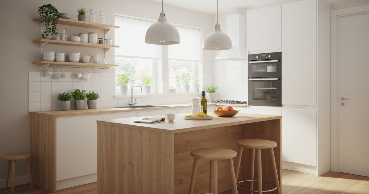 작은 주방 아일랜드 식탁 활용 아이디어