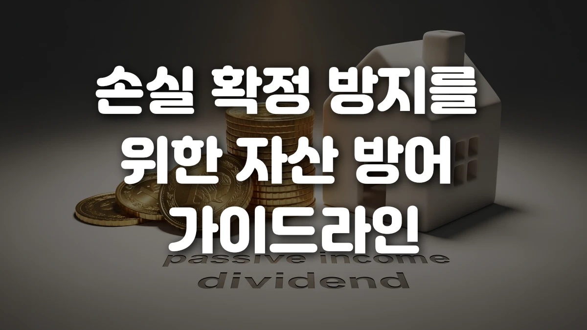 손실 확정 방지를 위한 자산 방어 가이드라인