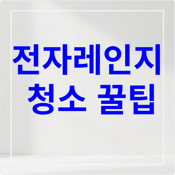 전자레인지 청소 꿀팁