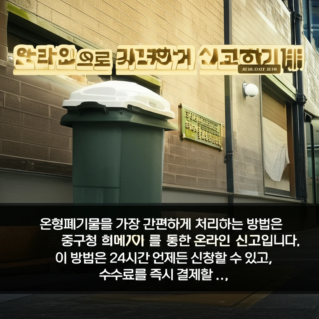 중구 대형폐기물 온라인 신고로 과태료..