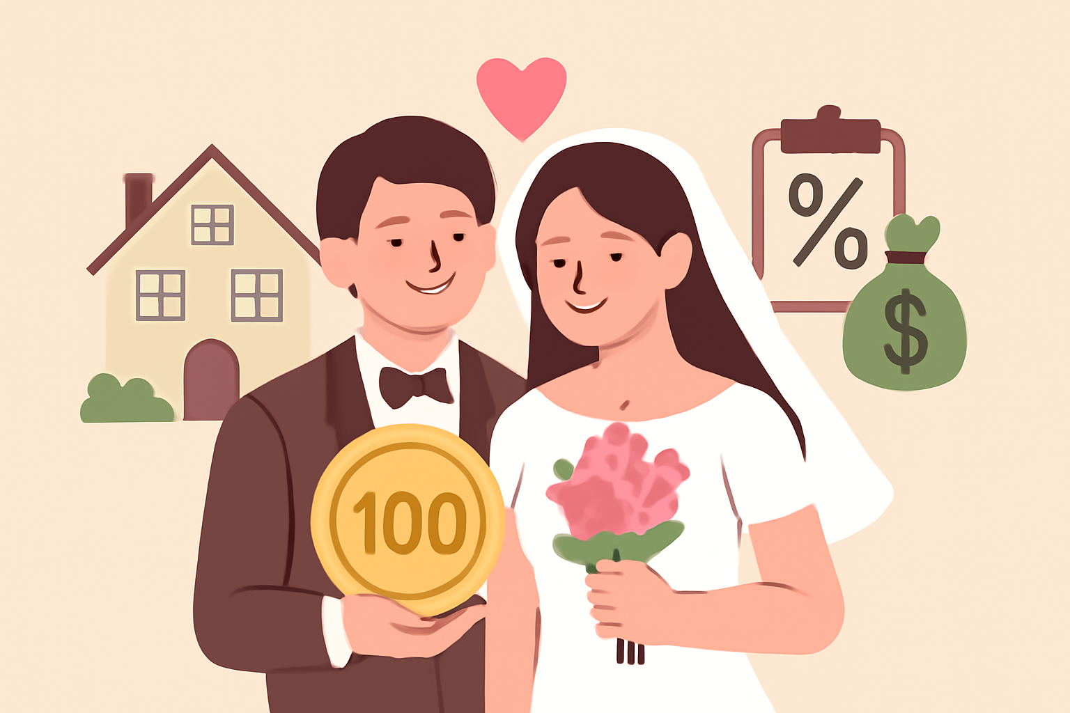 2025 경기도 신혼부부 혜택 총정리! 결혼지원금 100만원부터 전세자금 이자 지원까지 관련 사진