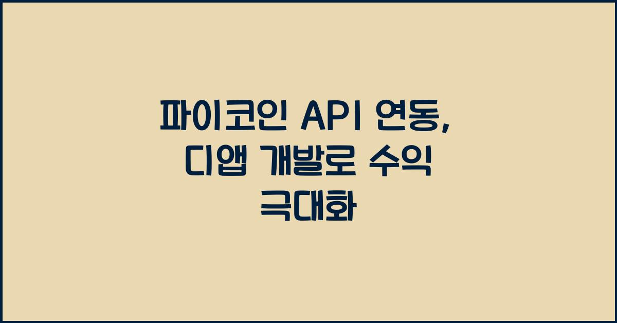파이코인 API 연동