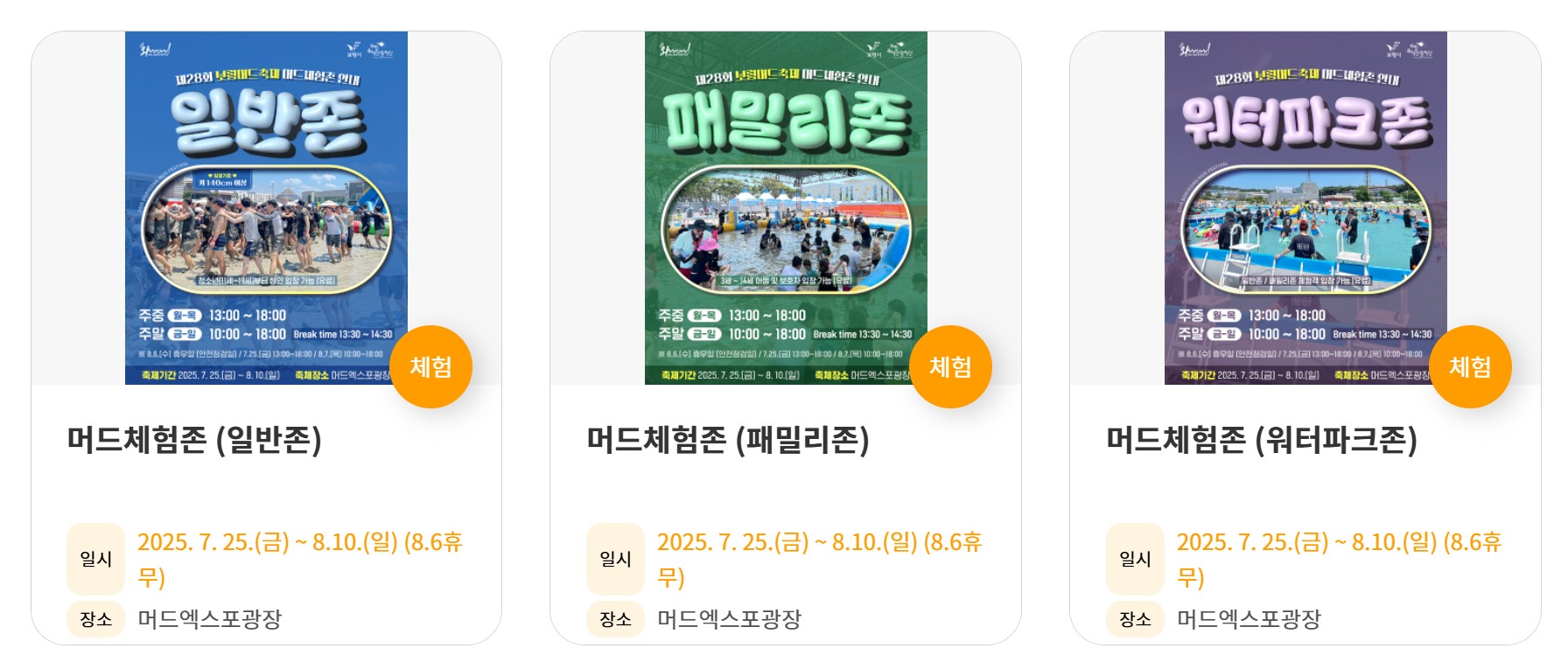 보령머드축제-머드존-소개