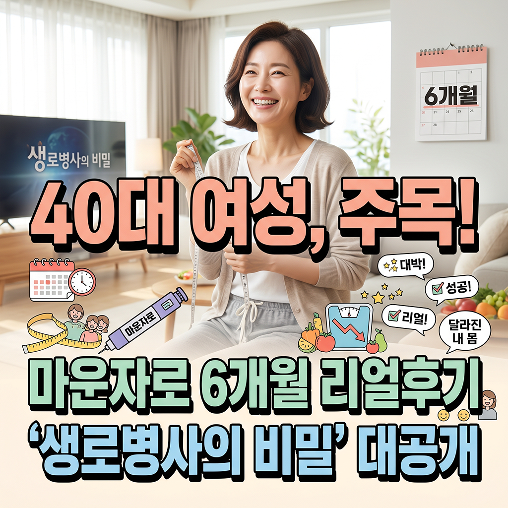 40대 여성 주목! 어제 생로병사에서 밝힌 마운자로 6개월 투여 실제 후기
