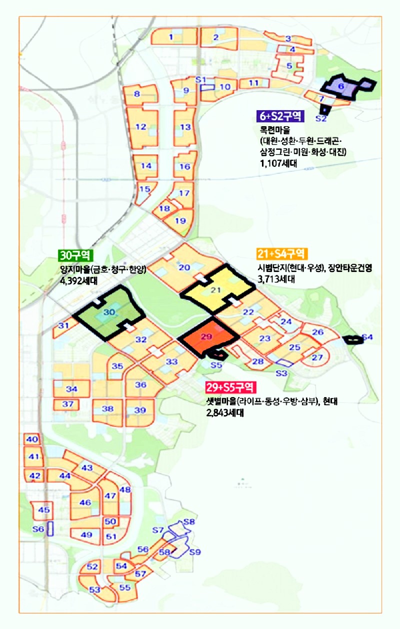 분당 선도지구 재건축 지도