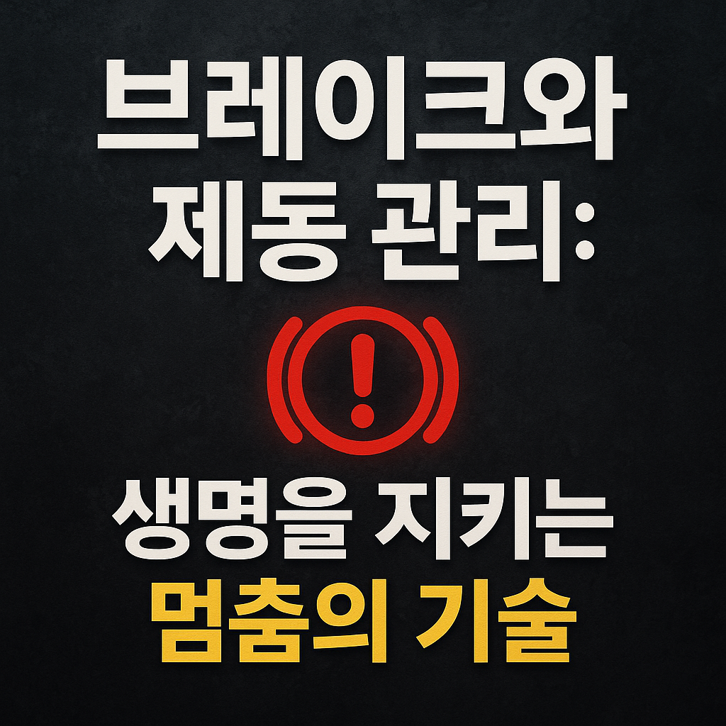 브레이크와 제동 관리: 생명을 지키는 멈춤의 기술