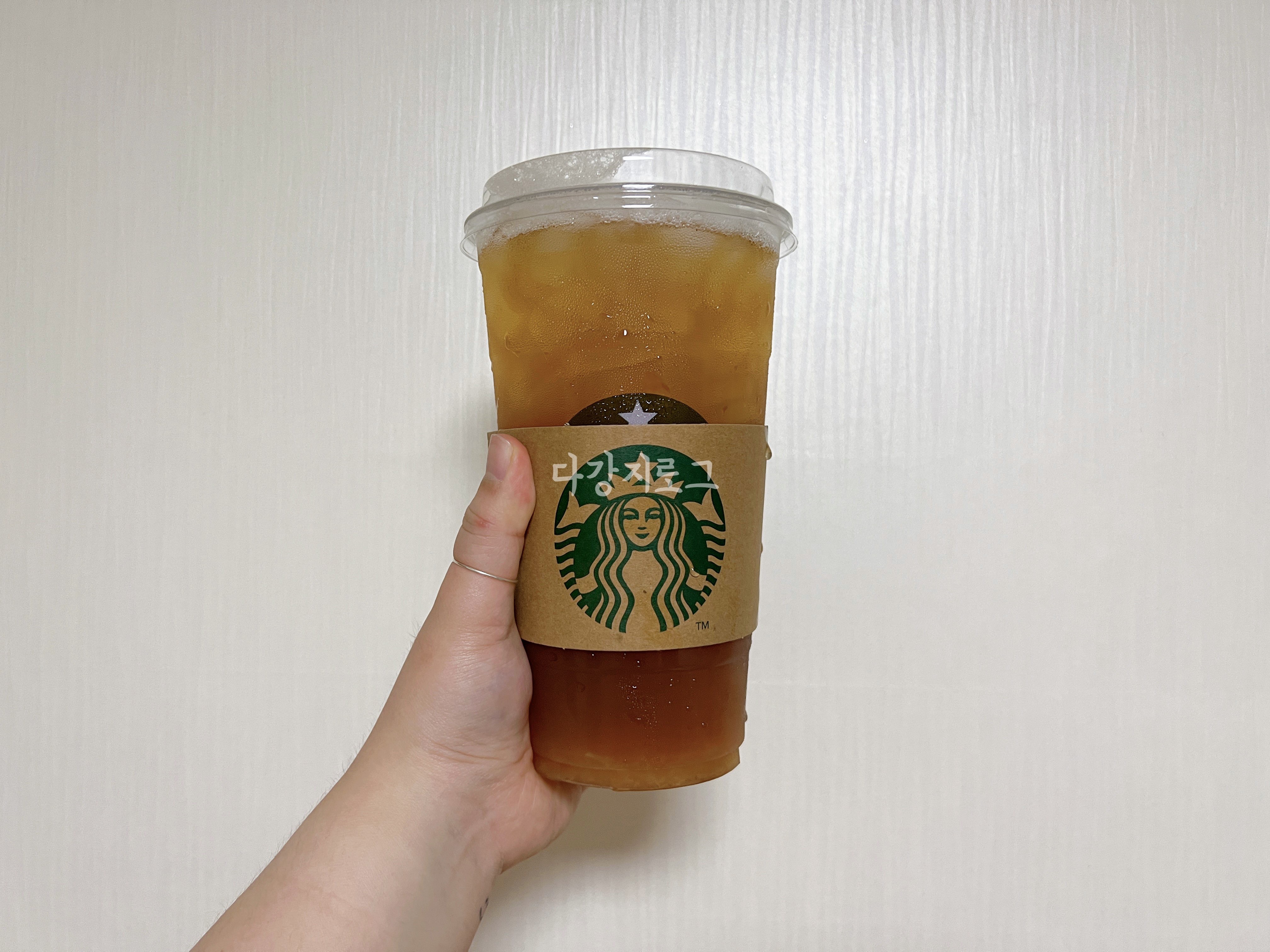 스벅 Trenta 트렌타 사이즈 허니자몽블랙티 자몽허니블랙티