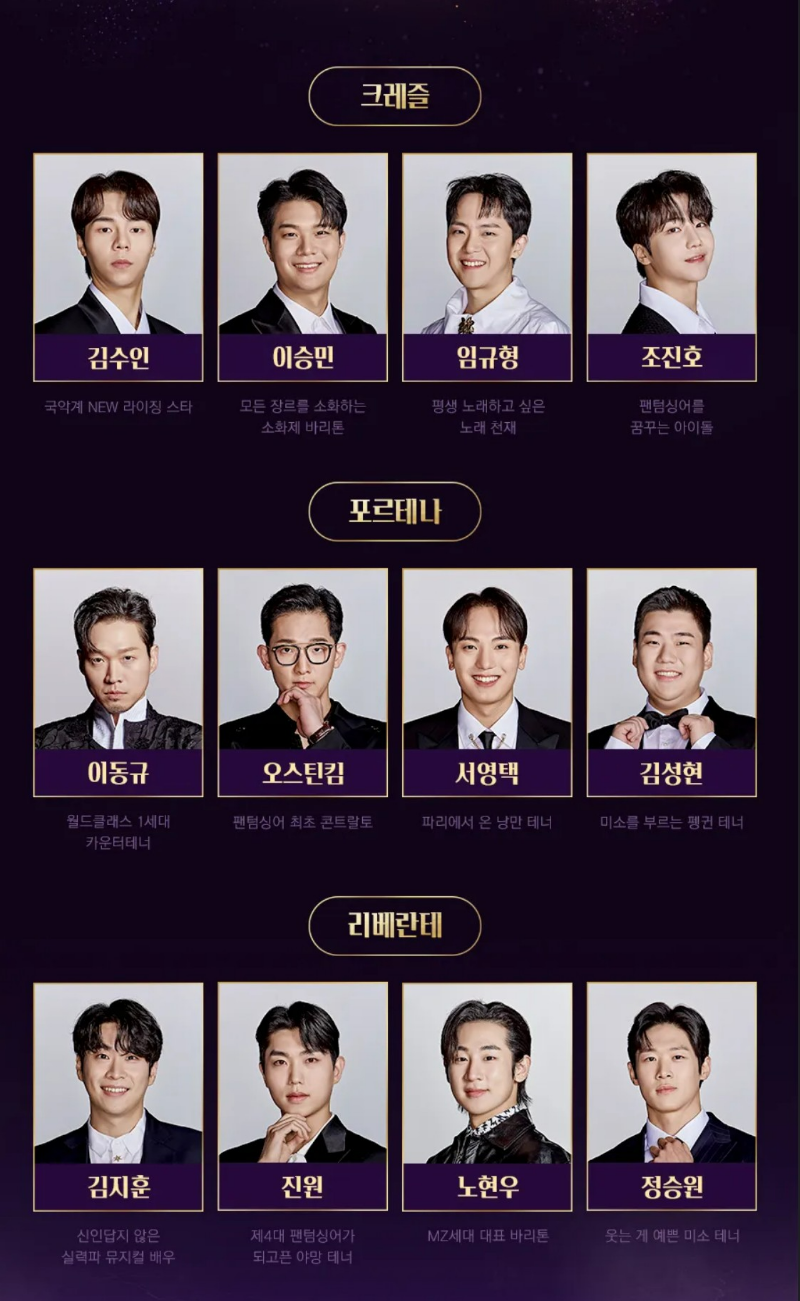 팬텀싱어4 콘서트 출연진