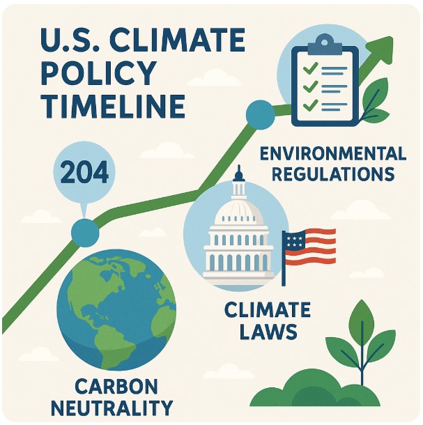 미국의 기후정책 흐름에 대한 이미지