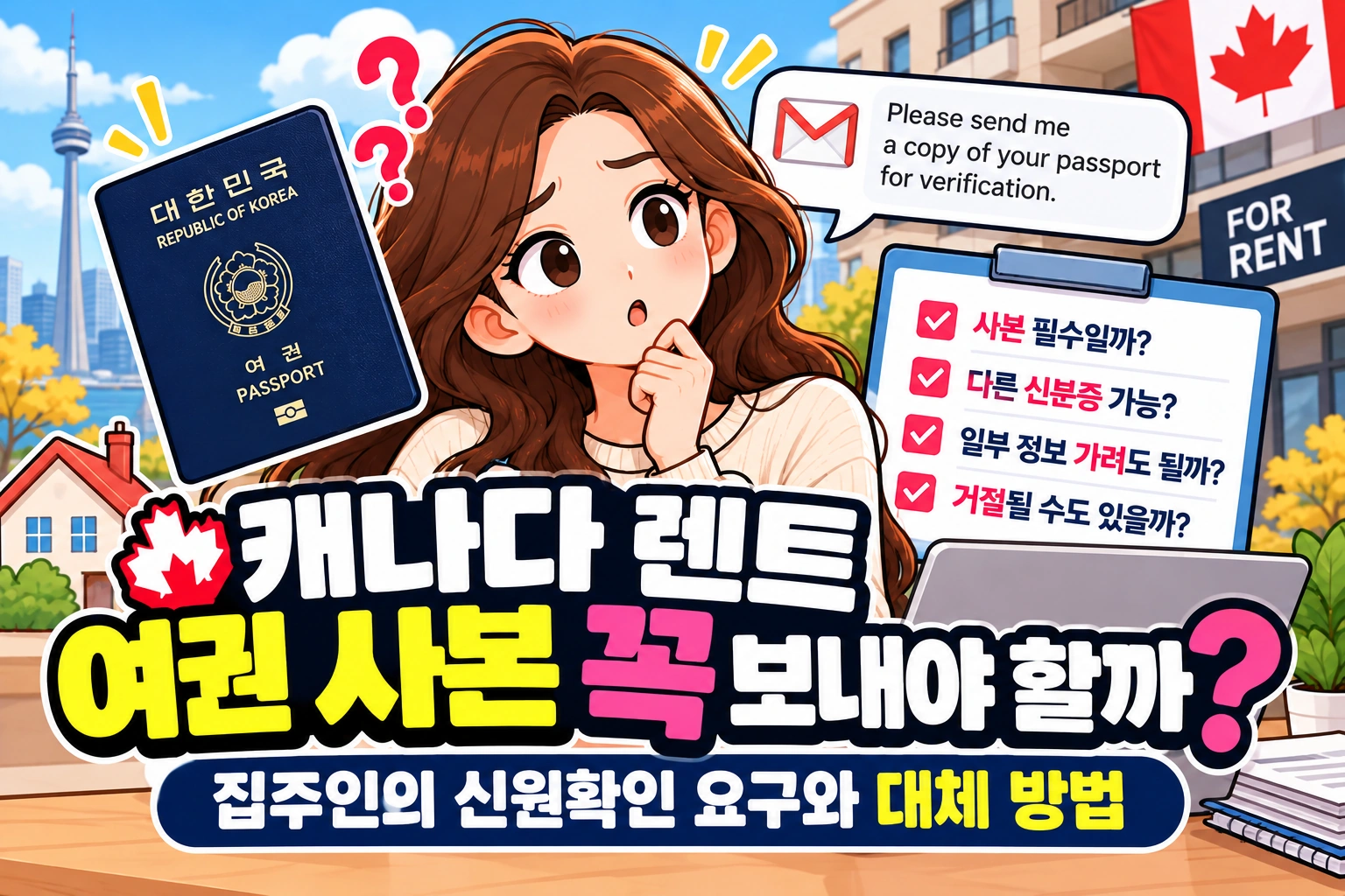 캐나다 렌트 여권 사본 꼭 보내야 할까? 집주인의 신원확인 요구와 대체 방법