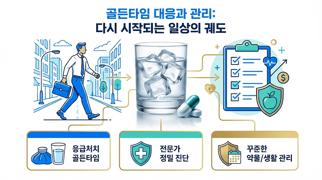 발가락 통풍 골든타임 인포그래픽