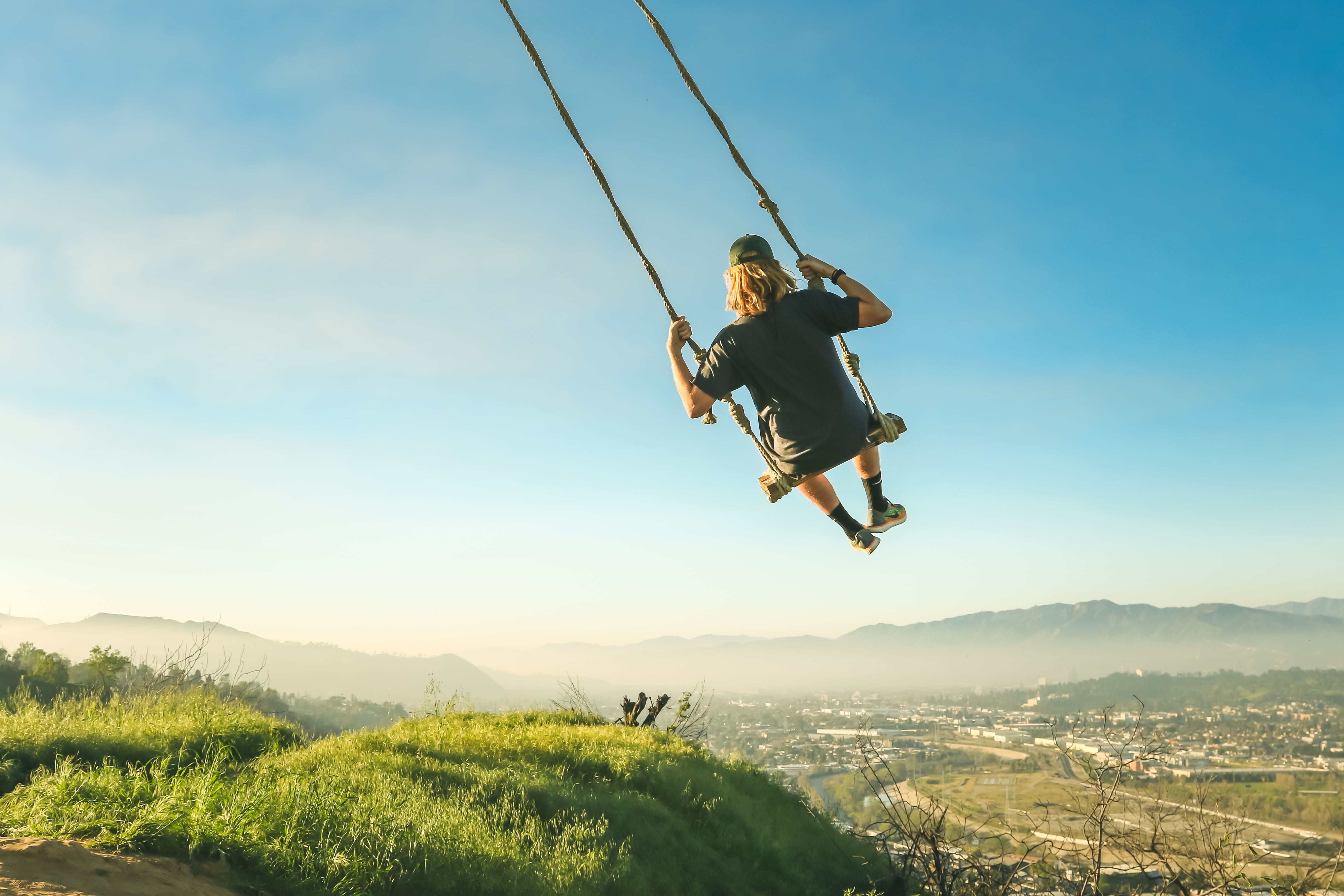 person on a swing