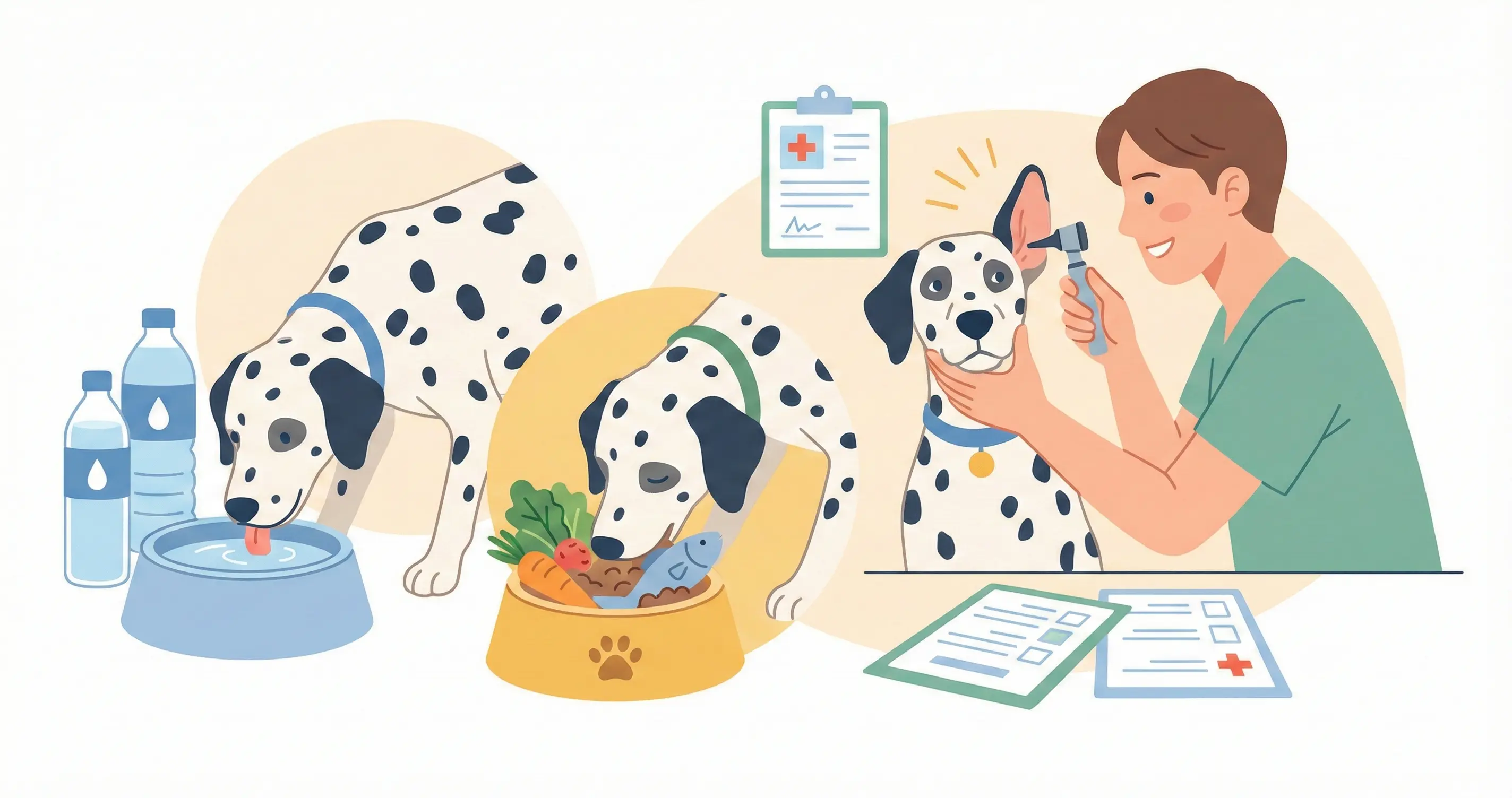 달마시안의 건강 관리를 위한 수분 섭취와 식단 조절