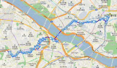 603번버스 노선도